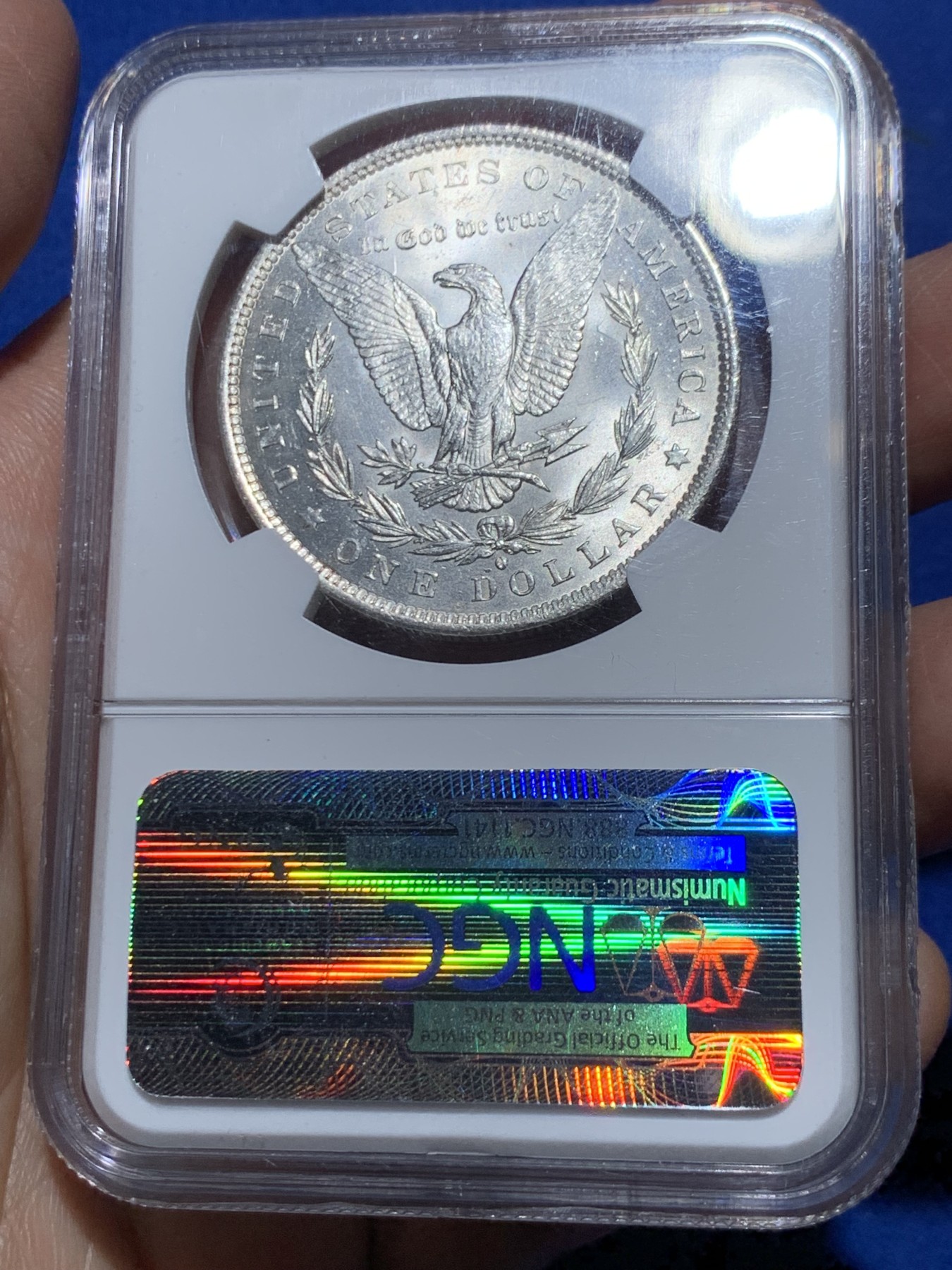 《竞宝斋》第249场-周日，周一 ，周二3场连拍 (全场包邮) NGC MS63 美国1884-0版1美元大银币 热门品种