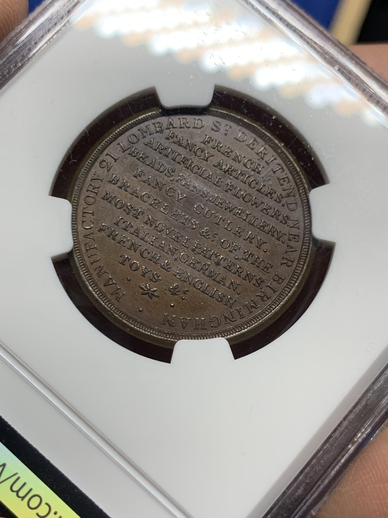 《竞宝斋》第249场-周日，周一 ，周二3场连拍 (全场包邮) NGC  MS64BN  英国  1826年  伍斯特1/2便士TOKEN代用币