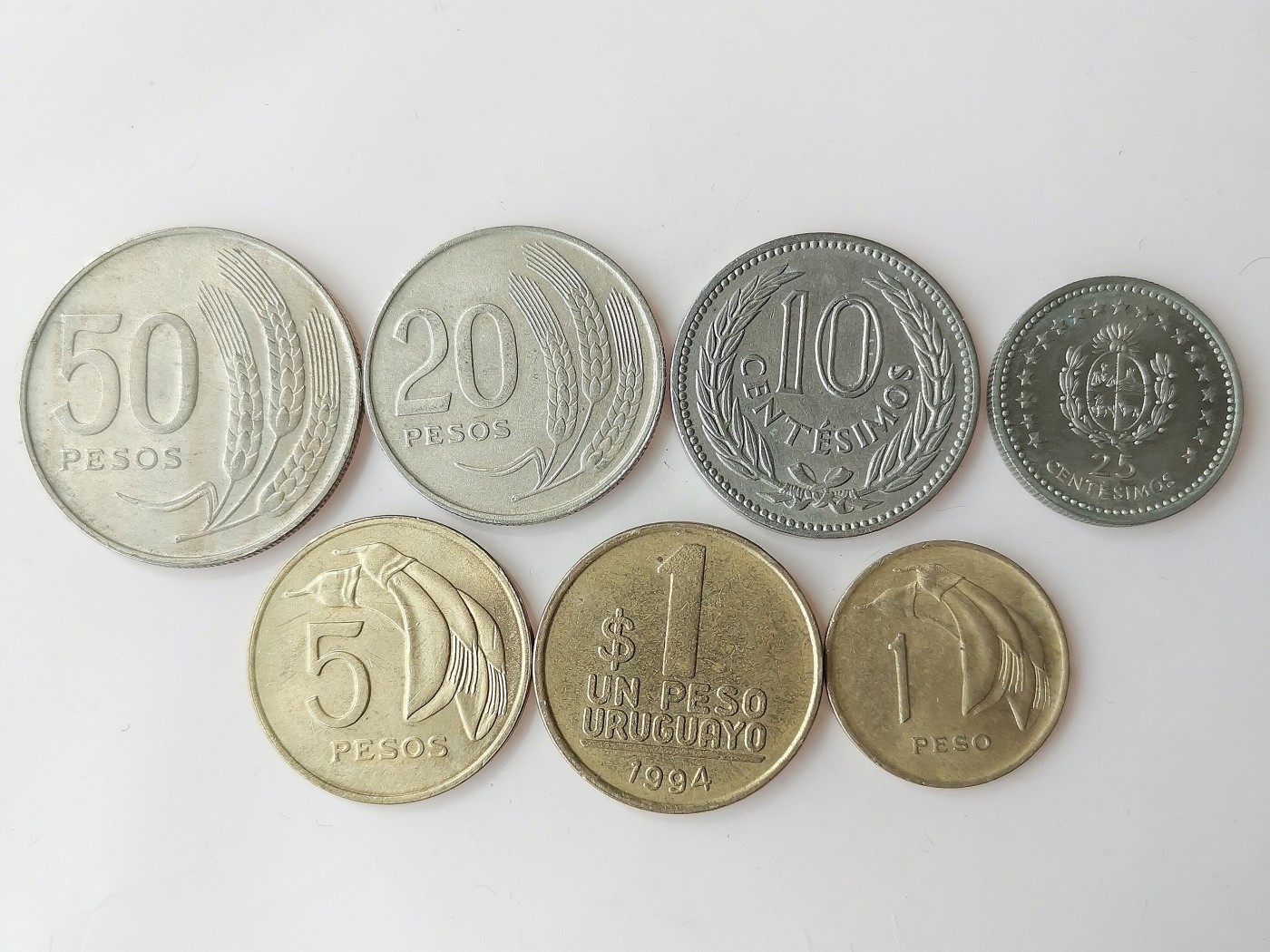第一海外回流一元起拍收藏 散币专场 第72期 乌拉圭硬币 7枚