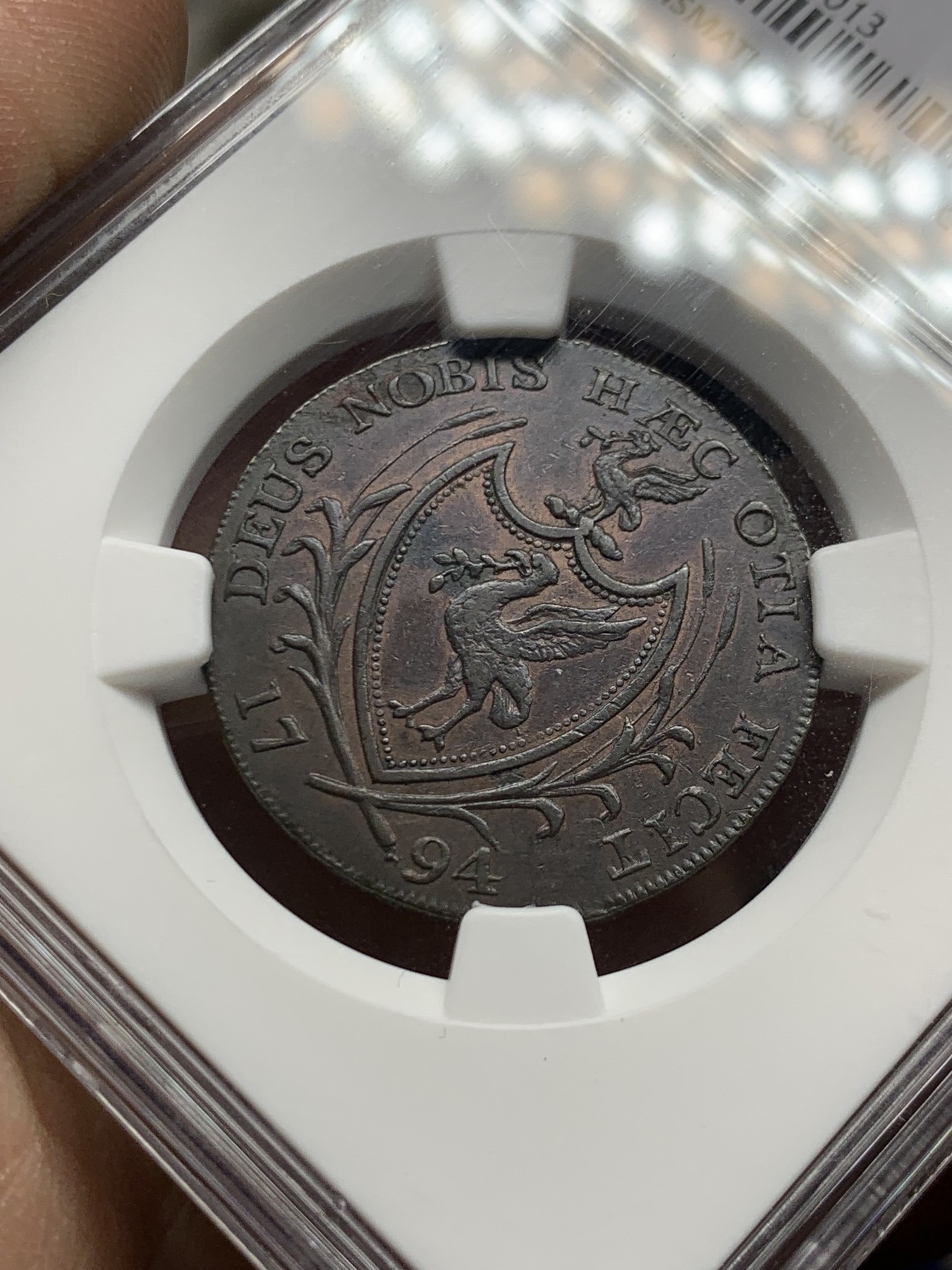 《竞宝斋》第249场-周日，周一 ，周二3场连拍 (全场包邮) NGC  AU58BN  英国  1794年  兰开夏郡利物浦1/2便士TOKEN代用币