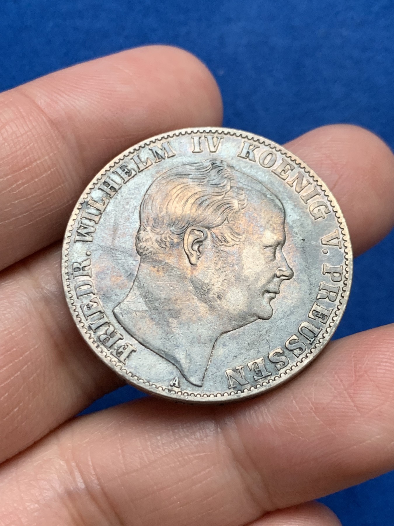 《竞宝斋》第249场-周日，周一 ，周二3场连拍 (全场包邮) 1859年德国普鲁士威廉四世泰勒银币