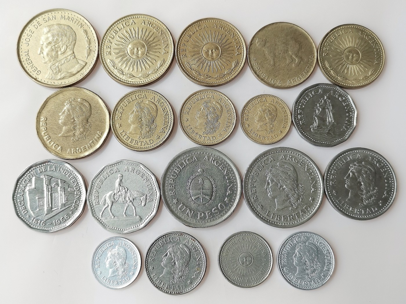 第一海外回流一元起拍收藏 散币专场 第72期 阿根廷硬币 19枚