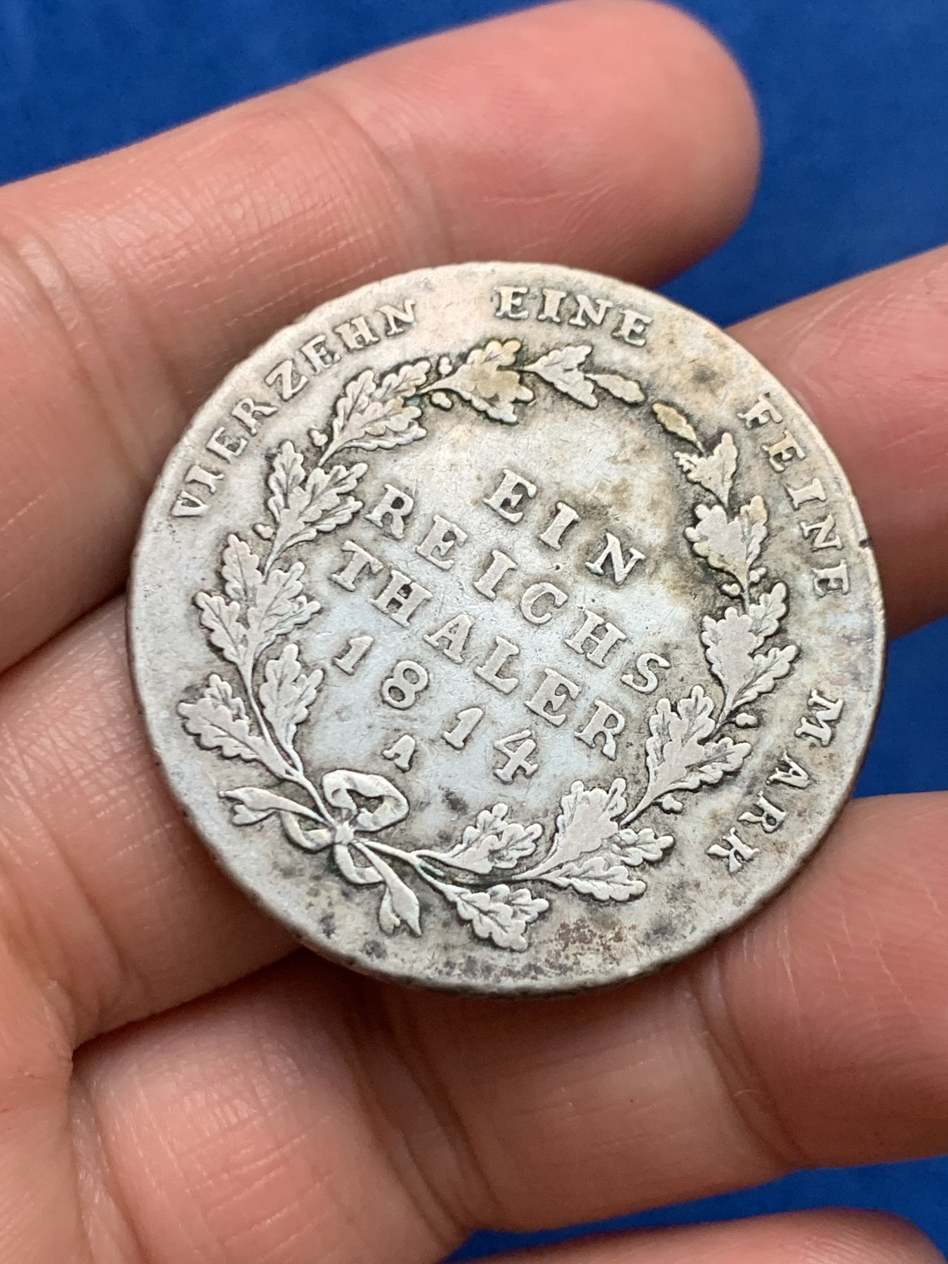 《竞宝斋》第249场-周日，周一 ，周二3场连拍 (全场包邮) 1814年德国普鲁士威廉三世泰勒银币