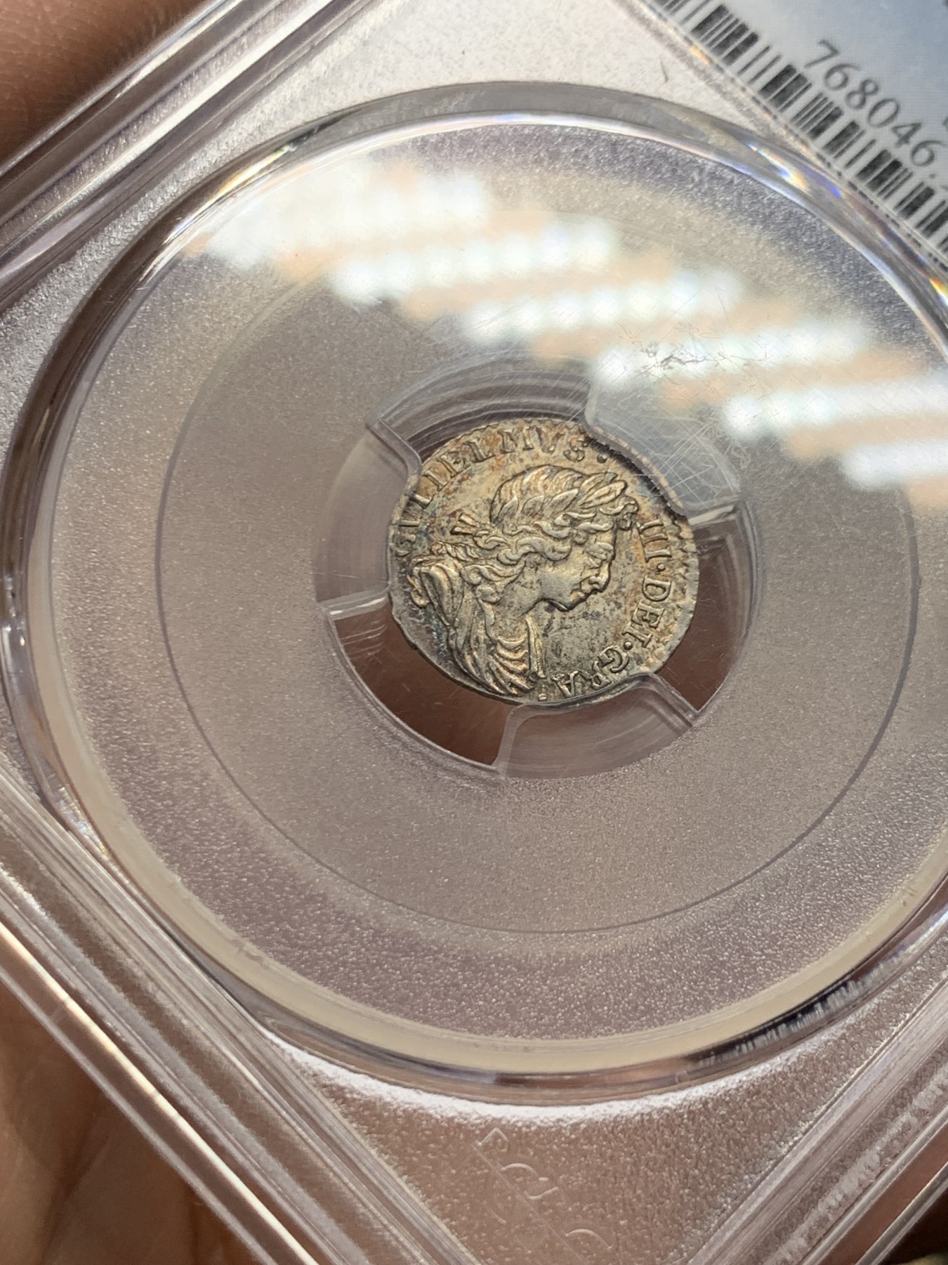 《竞宝斋》第249场-周日，周一 ，周二3场连拍 (全场包邮) PCGS  UNC  英国  1698年威廉三世2便士，少见早期英国便士银币