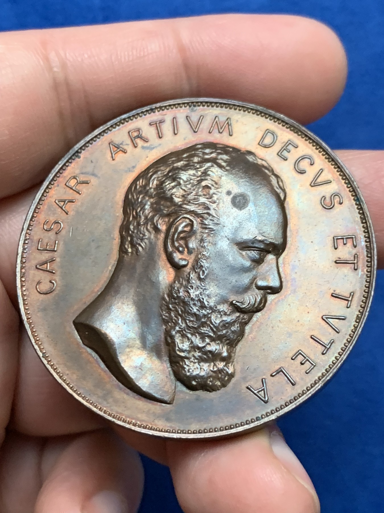 《竞宝斋》第249场-周日，周一 ，周二3场连拍 (全场包邮) 1846 芬兰艺术家协会铜章，直径47.5mm，约54.9克