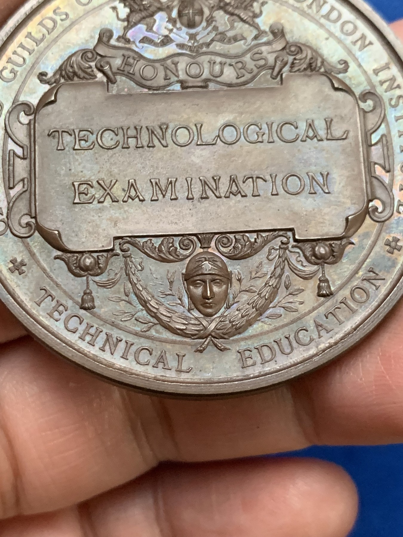 《竞宝斋》第249场-周日，周一 ，周二3场连拍 (全场包邮) 1903 英国爱德华七世科技协会铜章，直径51.4mm，约58.7克