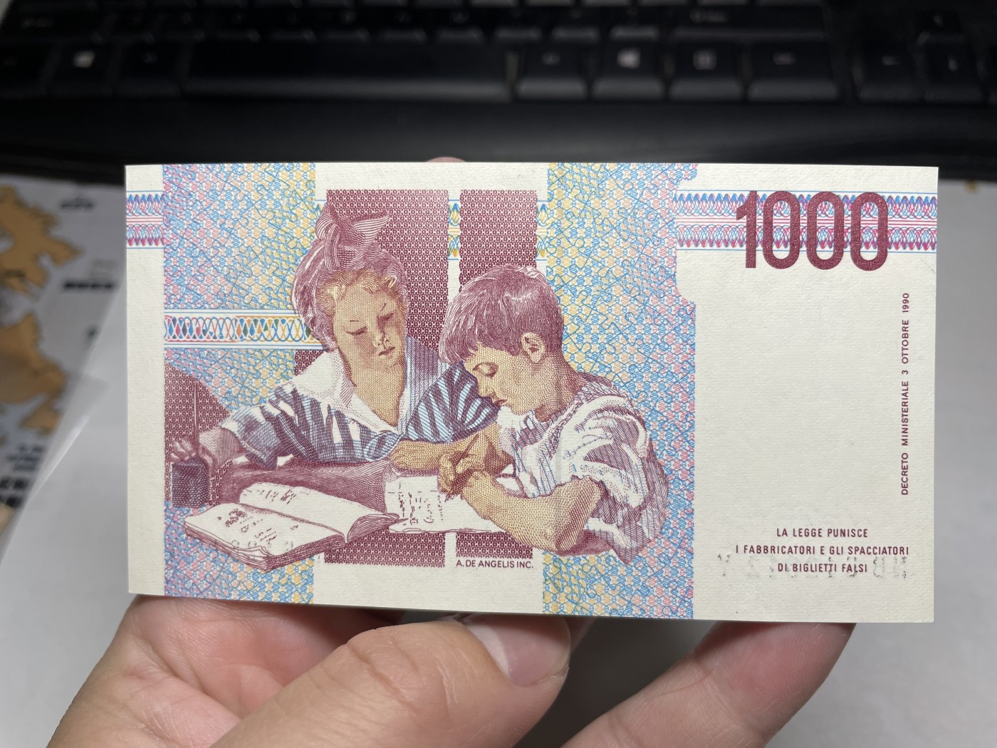 2024年集古藏今外币拍卖第二期-第6场-纸币专场（总第16拍） 全新1990年1000里拉纸币