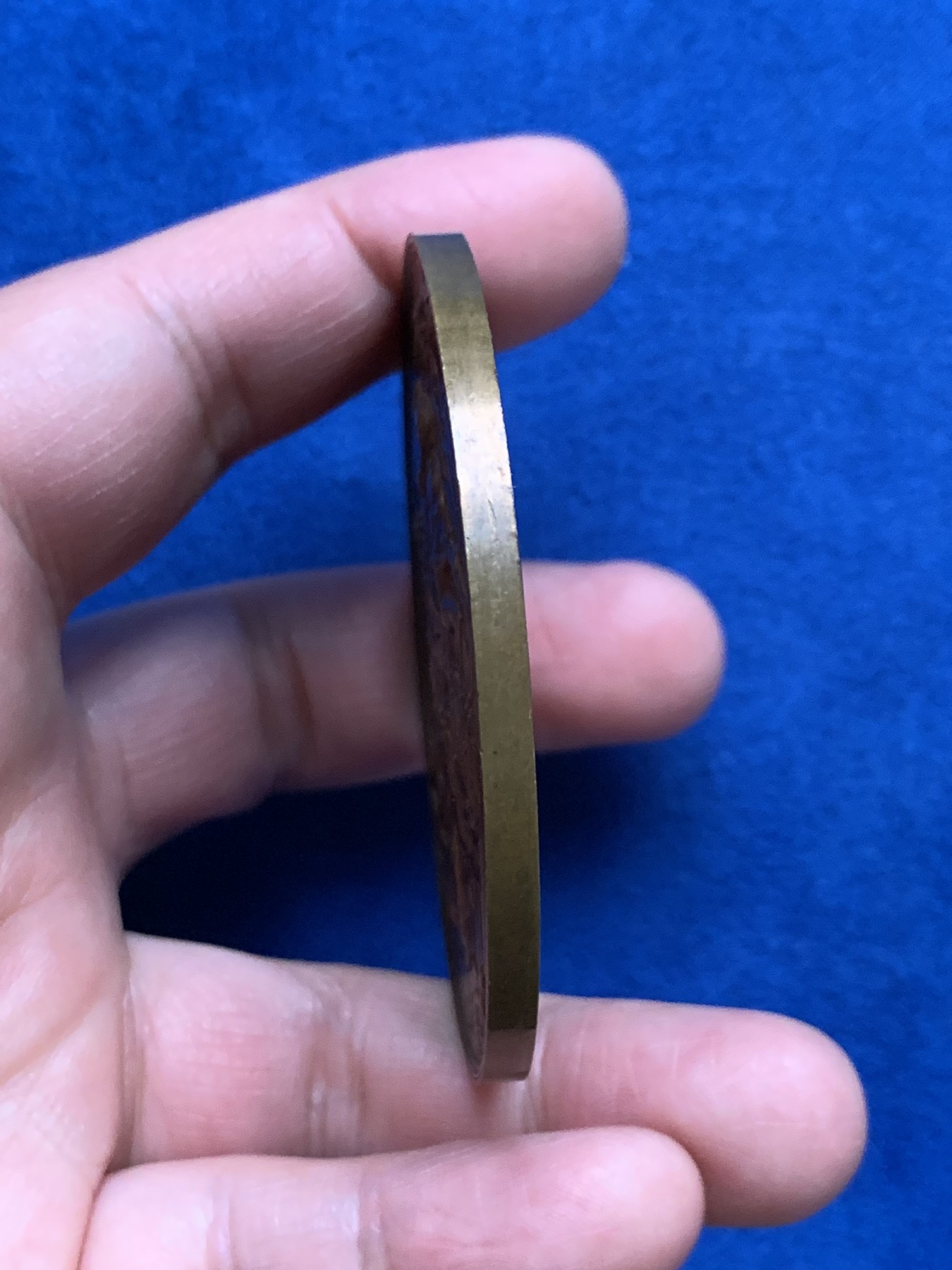 《竞宝斋》第249场-周日，周一 ，周二3场连拍 (全场包邮) 1888 奥地利弗朗茨皇帝登基40周年纪念铜章，直径64.2mm，约81.4克