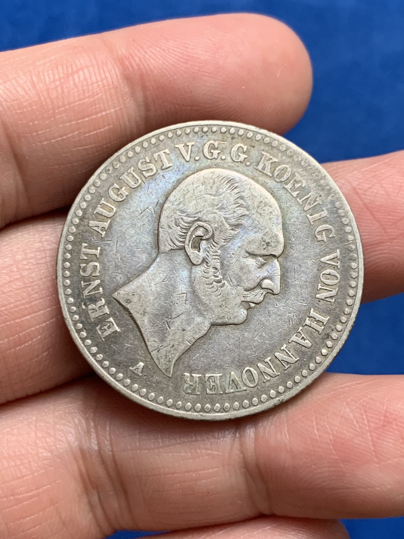 《竞宝斋》第249场-周日，周一 ，周二3场连拍 (全场包邮) 1840年德国汉诺威泰勒银币