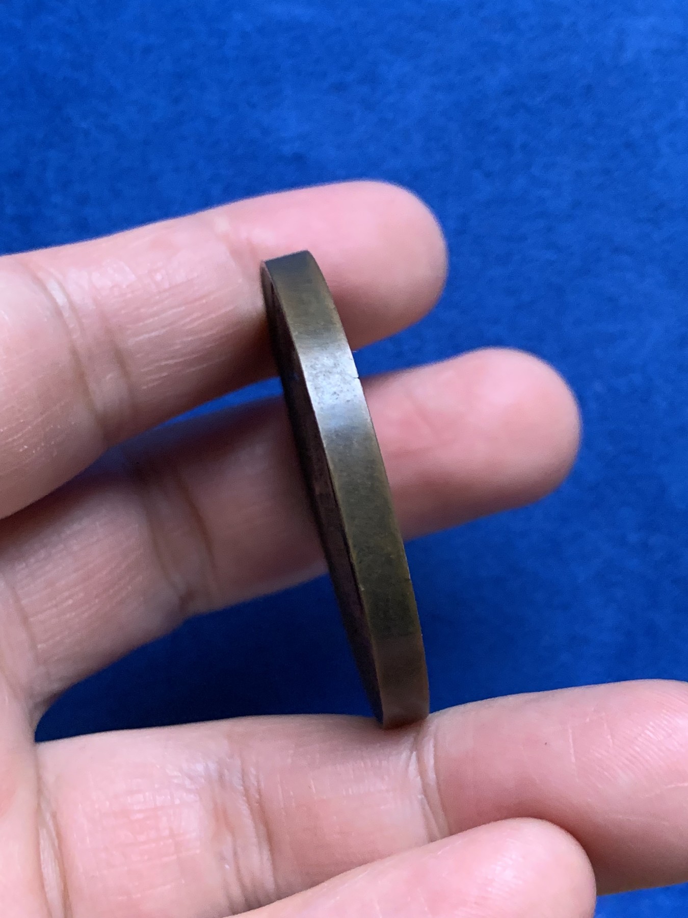 《竞宝斋》第249场-周日，周一 ，周二3场连拍 (全场包邮) 1870 德国卡尔卢森逝世25周年纪念铜章，直径42.5mm，约32.3克