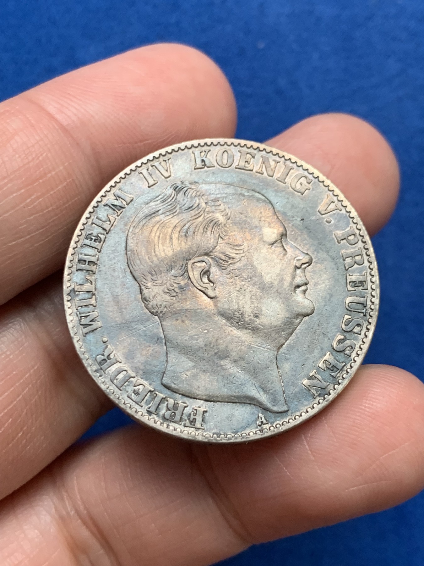 《竞宝斋》第249场-周日，周一 ，周二3场连拍 (全场包邮) 1859年德国普鲁士威廉四世泰勒银币