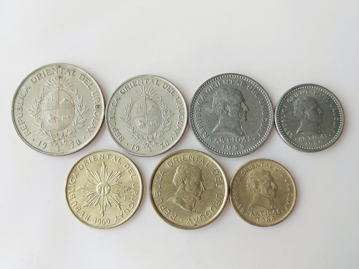 第一海外回流一元起拍收藏 散币专场 第72期 乌拉圭硬币 7枚