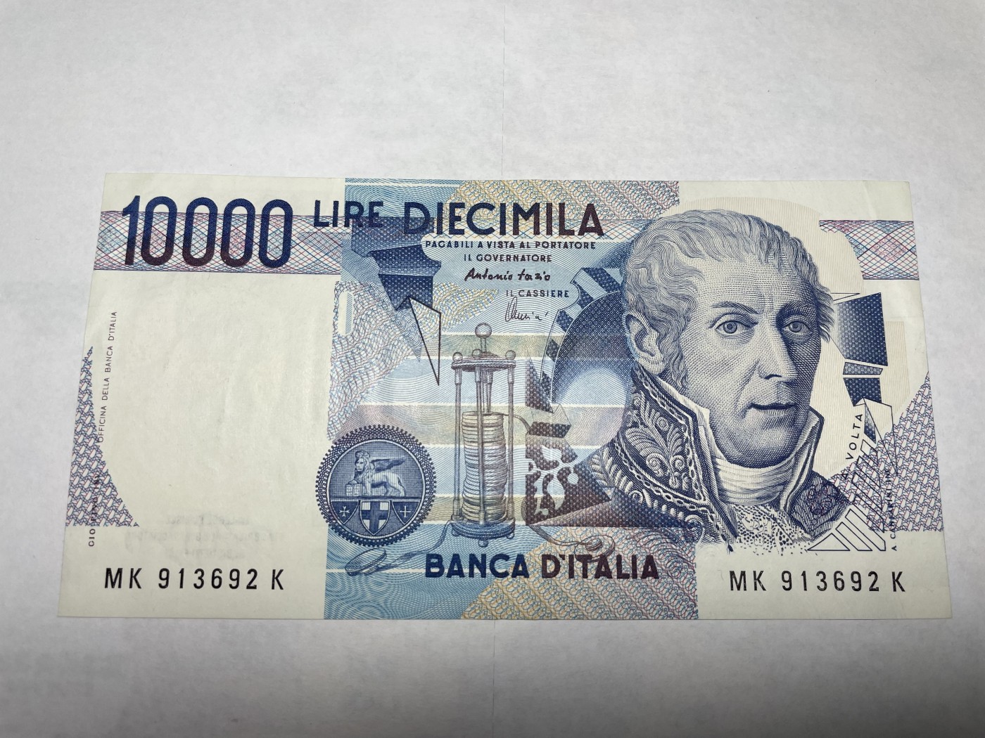 2024年集古藏今外币拍卖第二期-第6场-纸币专场（总第16拍） 近全新1984年意大利10000里拉