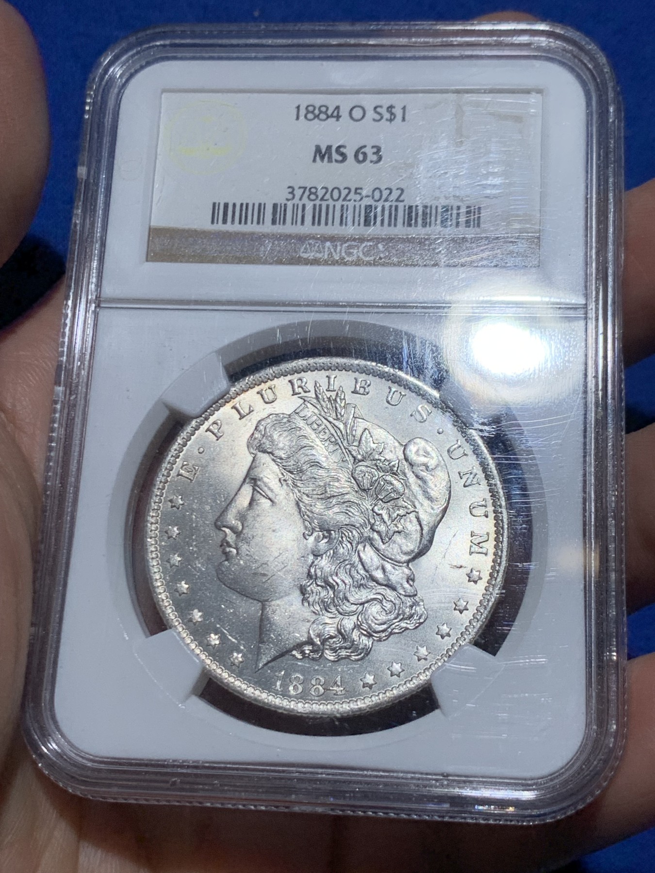 《竞宝斋》第249场-周日，周一 ，周二3场连拍 (全场包邮) NGC MS63 美国1884-0版1美元大银币 热门品种