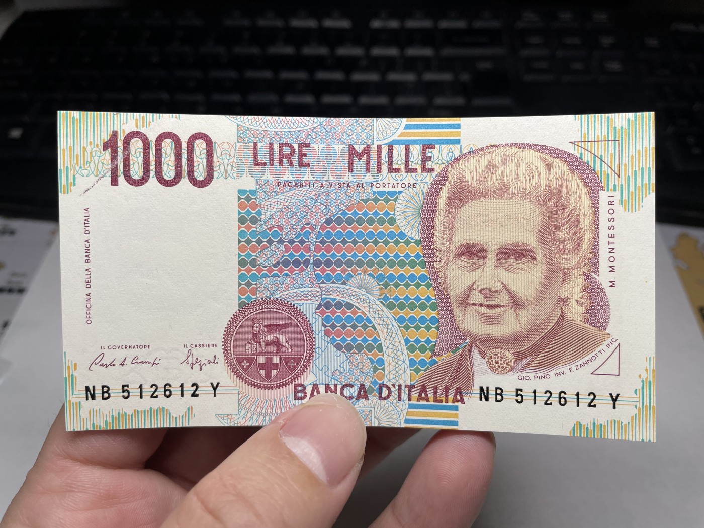 2024年集古藏今外币拍卖第二期-第6场-纸币专场（总第16拍） 全新1990年1000里拉纸币