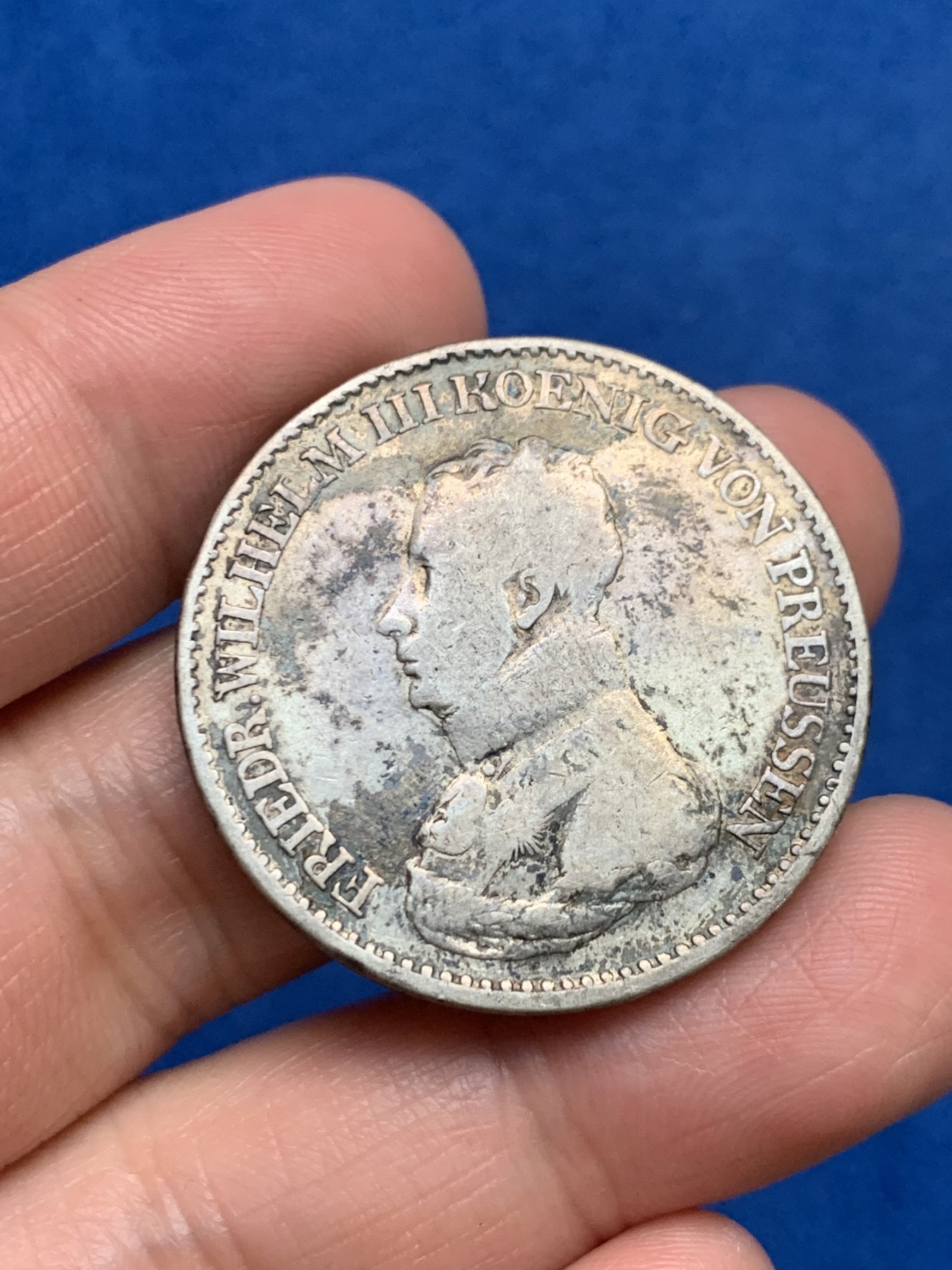 《竞宝斋》第249场-周日，周一 ，周二3场连拍 (全场包邮) 1818年德国普鲁士威廉三世泰勒银币