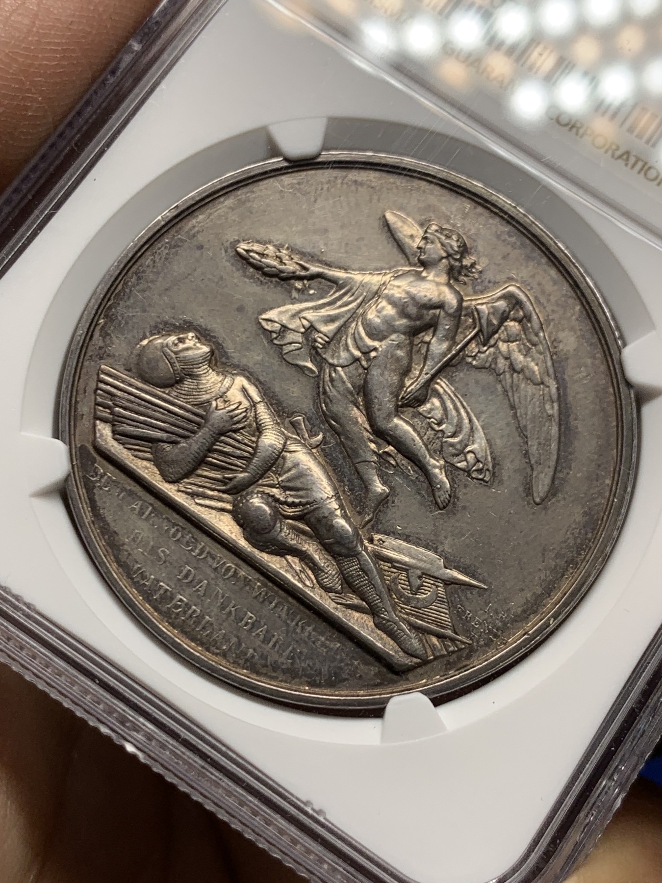 《竞宝斋》第249场-周日，周一 ，周二3场连拍 (全场包邮) NGC  UNCD  瑞士  1853  卢塞恩射击节银章