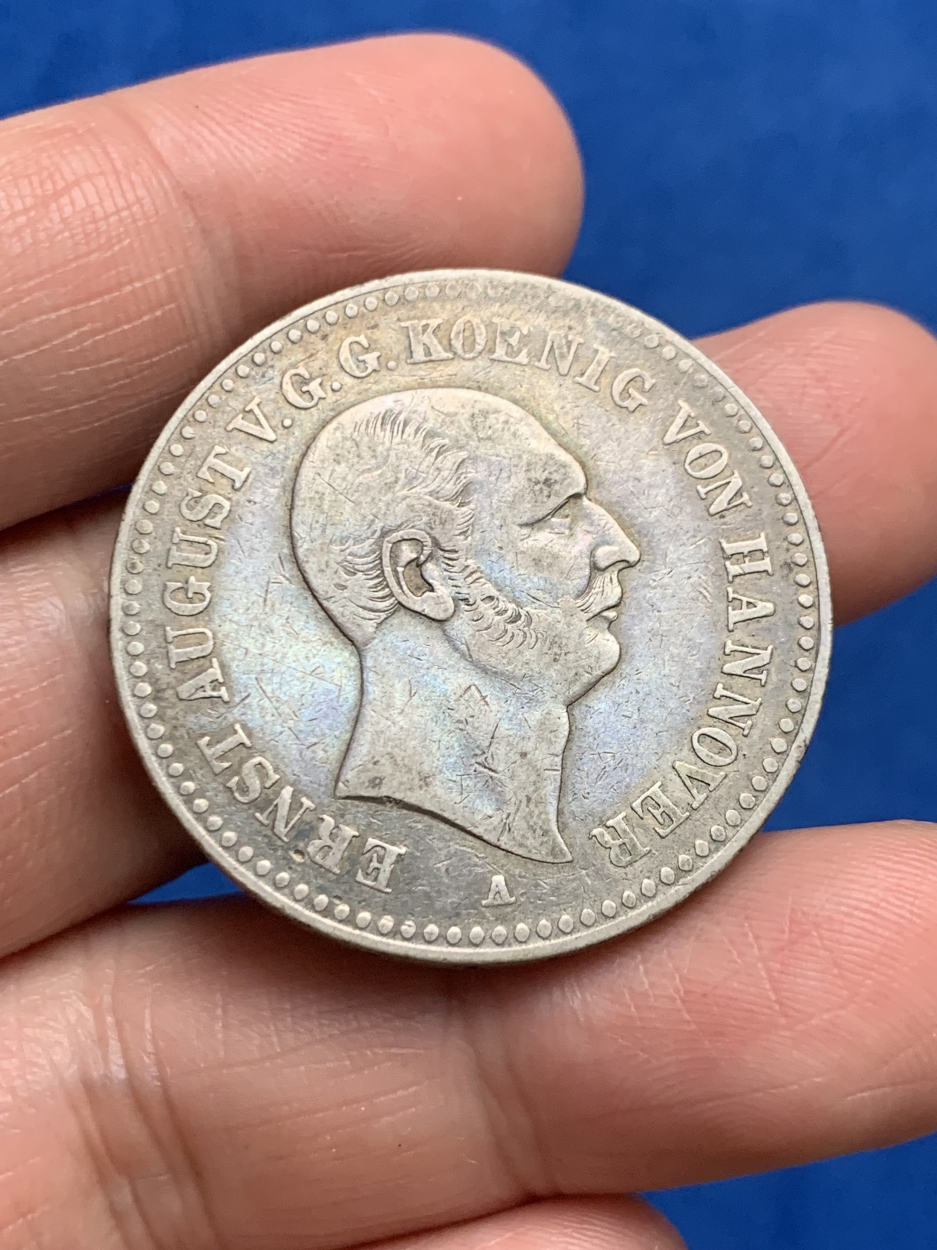 《竞宝斋》第249场-周日，周一 ，周二3场连拍 (全场包邮) 1840年德国汉诺威泰勒银币