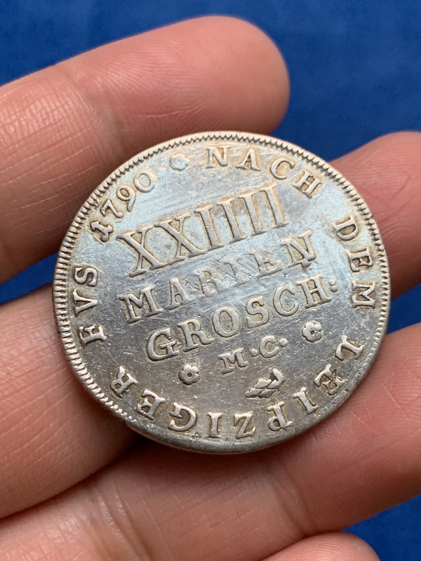 《竞宝斋》第249场-周日，周一 ，周二3场连拍 (全场包邮) 1790年德国不伦瑞克2/3泰勒银币