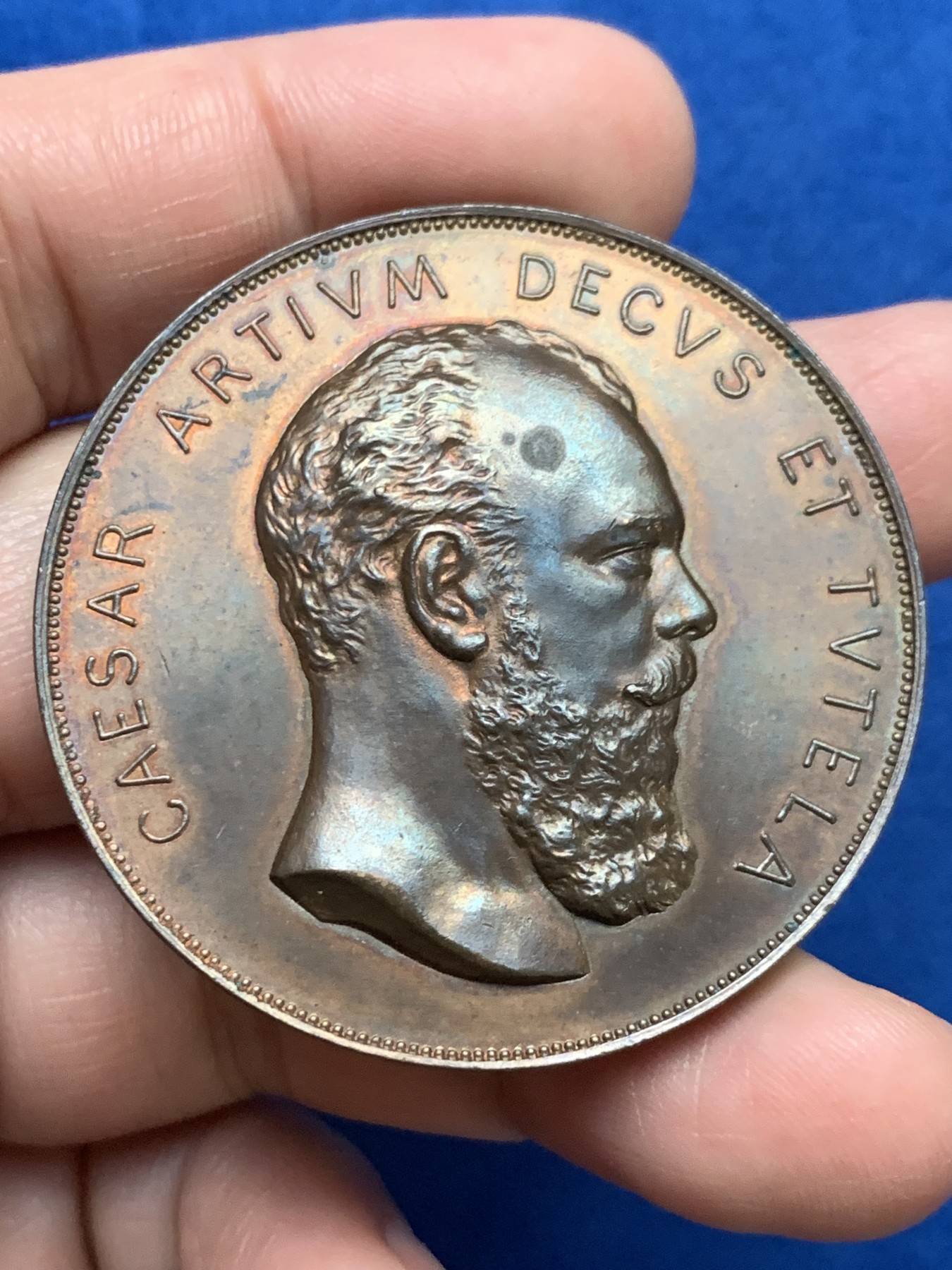 《竞宝斋》第249场-周日，周一 ，周二3场连拍 (全场包邮) 1846 芬兰艺术家协会铜章，直径47.5mm，约54.9克