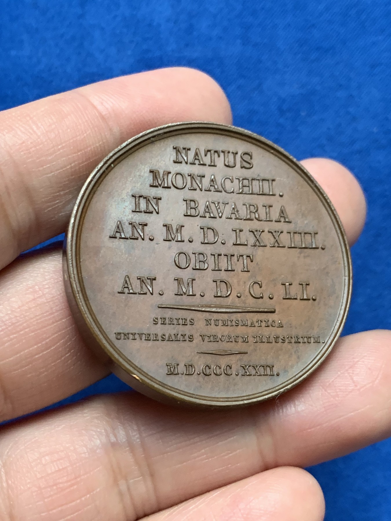 《竞宝斋》第249场-周日，周一 ，周二3场连拍 (全场包邮) 1822 法国人物系列马克西米尔·博伊尔铜章，直径41.5mm，约48.1克，品相很好，高浮雕