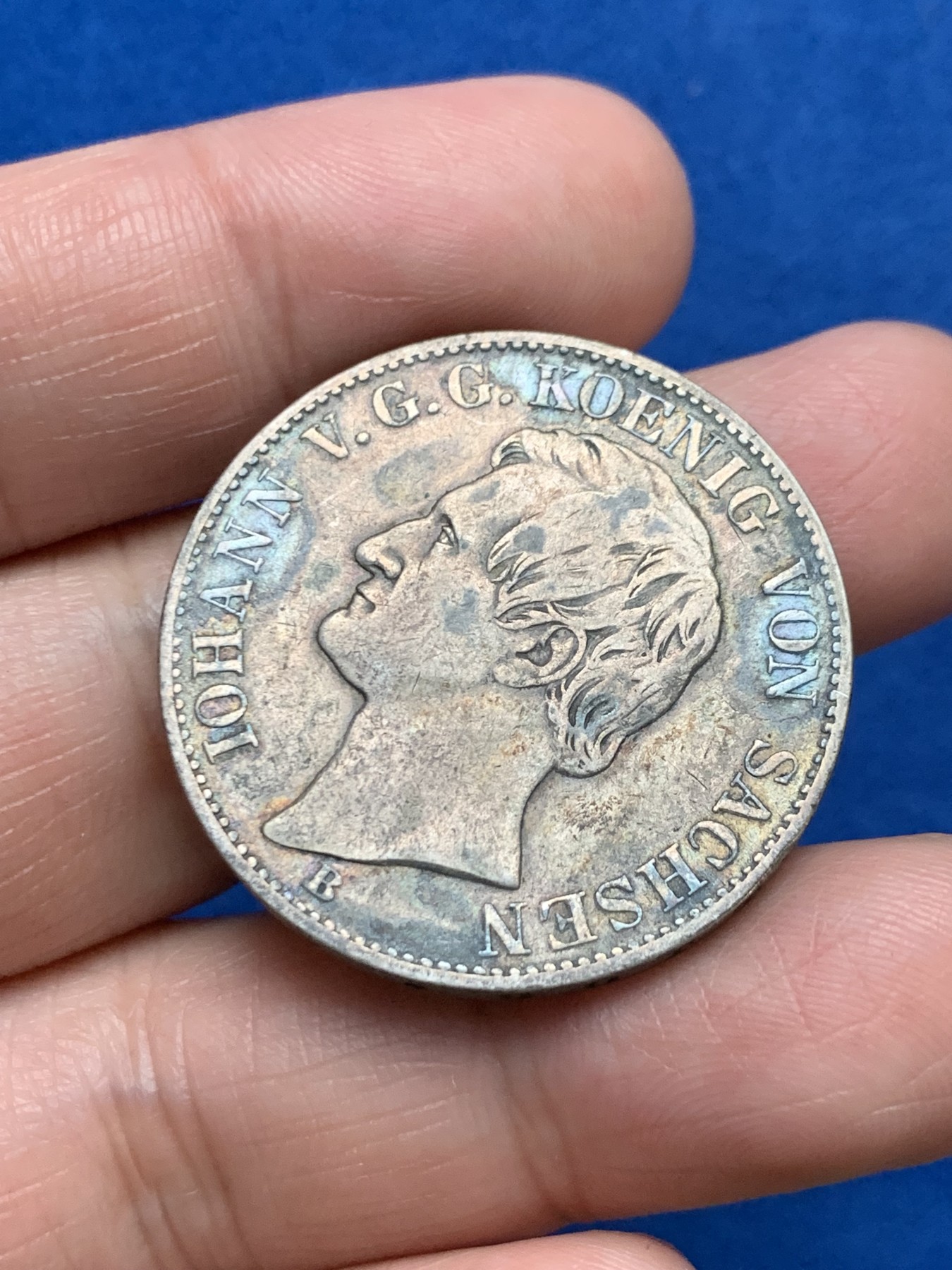 《竞宝斋》第249场-周日，周一 ，周二3场连拍 (全场包邮) 1867年德国萨克森矿业泰勒银币