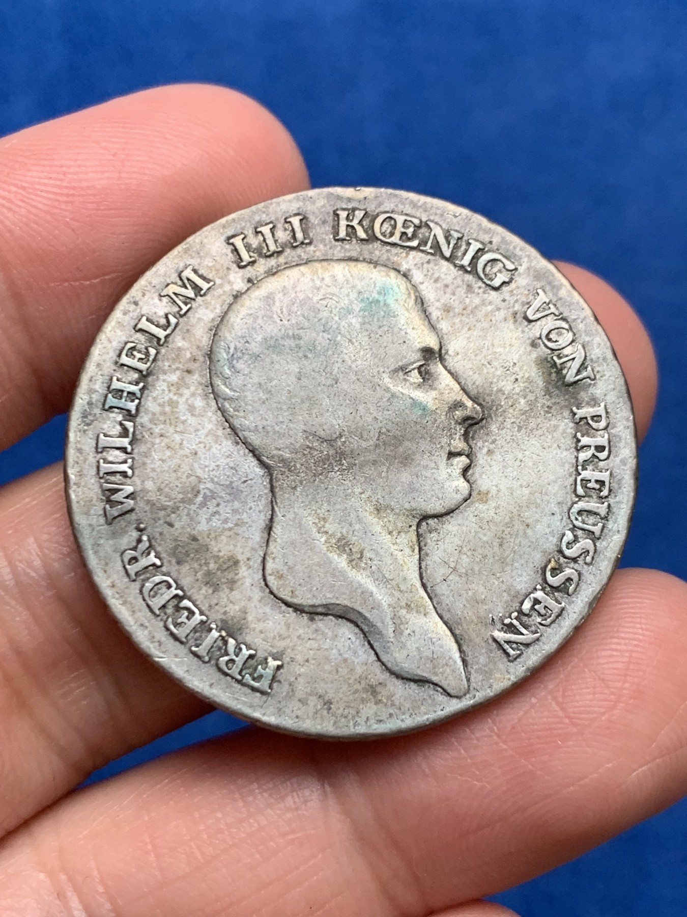 《竞宝斋》第249场-周日，周一 ，周二3场连拍 (全场包邮) 1814年德国普鲁士威廉三世泰勒银币