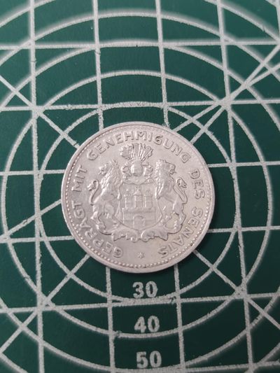 燕姐换藏第78拍 德国汉堡1923年5/100马克铝币