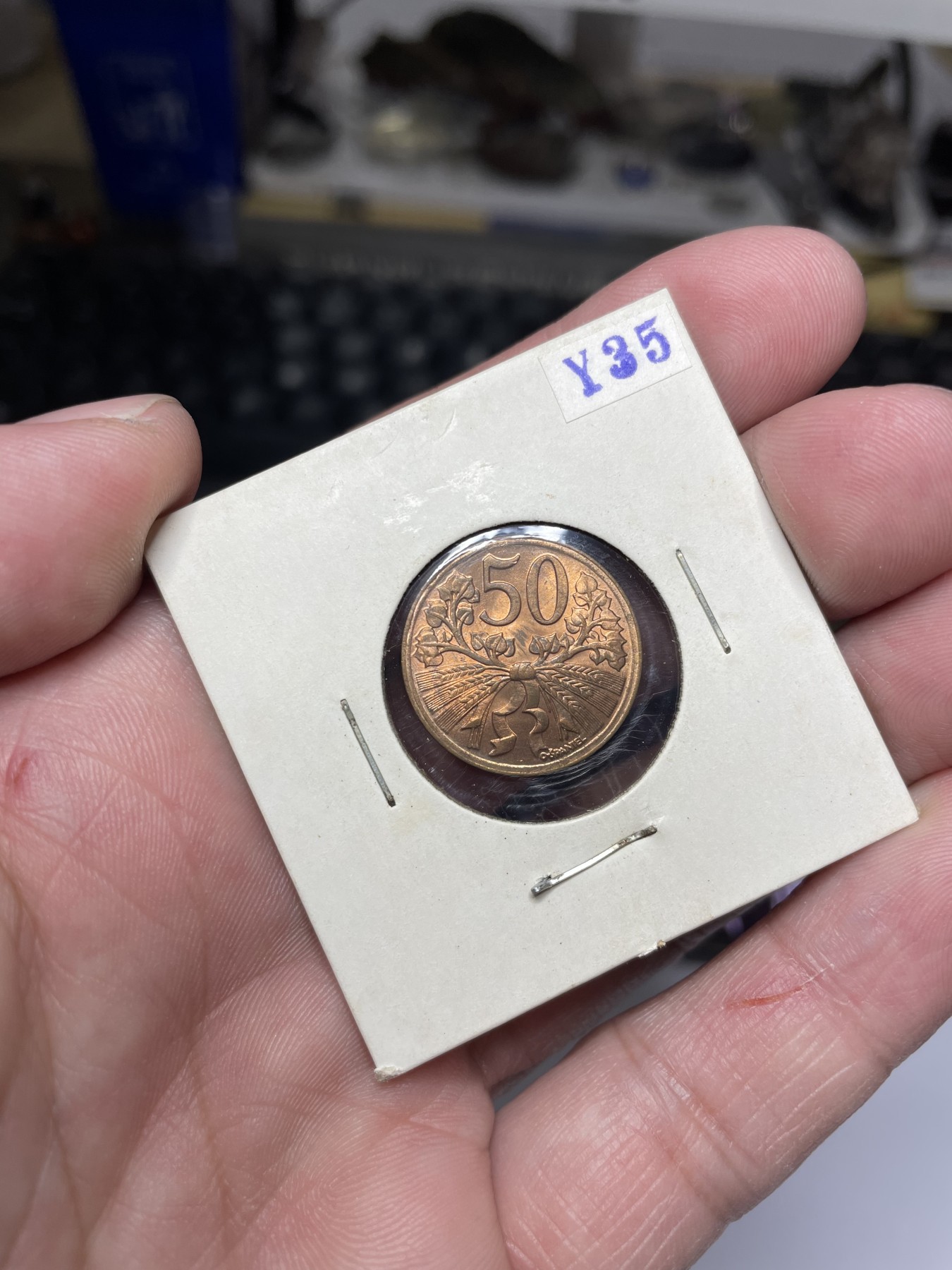 2024年集古藏今外币拍卖第二期-第7场-捷克斯洛伐克和波兰专场（总第17拍） 原光1947年捷克斯洛伐克50赫勒