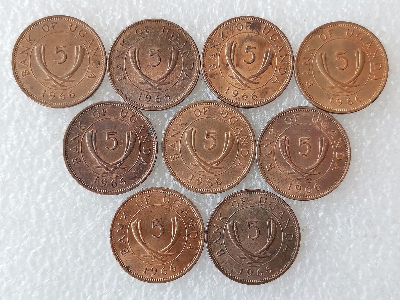 第一海外回流一元起拍收藏 散币专场 第72期 乌干达5分铜币 9枚