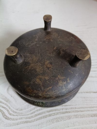 钱币，古钱币，古董杂项 明代鬲式铜香炉