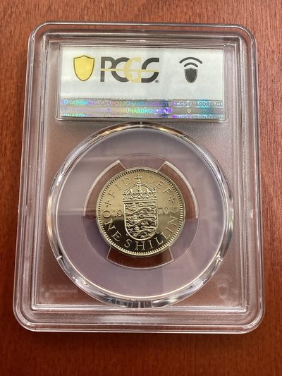 长老汇马年精选第十九场拍卖 1970 Shil 英国伊丽莎白二世英格兰1先令精制铜币，PCGS PR68分，亚军分，更高分仅有7枚