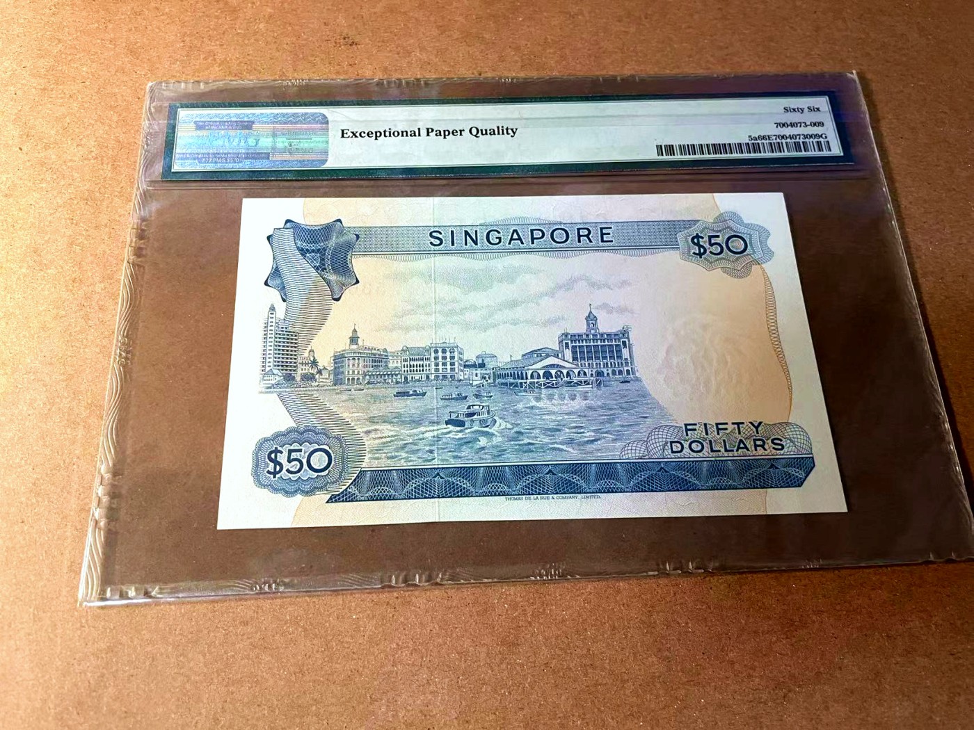 【Blue Auction】✨世界纸币精拍第448期【精】 【无47】新加坡 花版 1967年50元 PMG66EPQ 精美 老壳