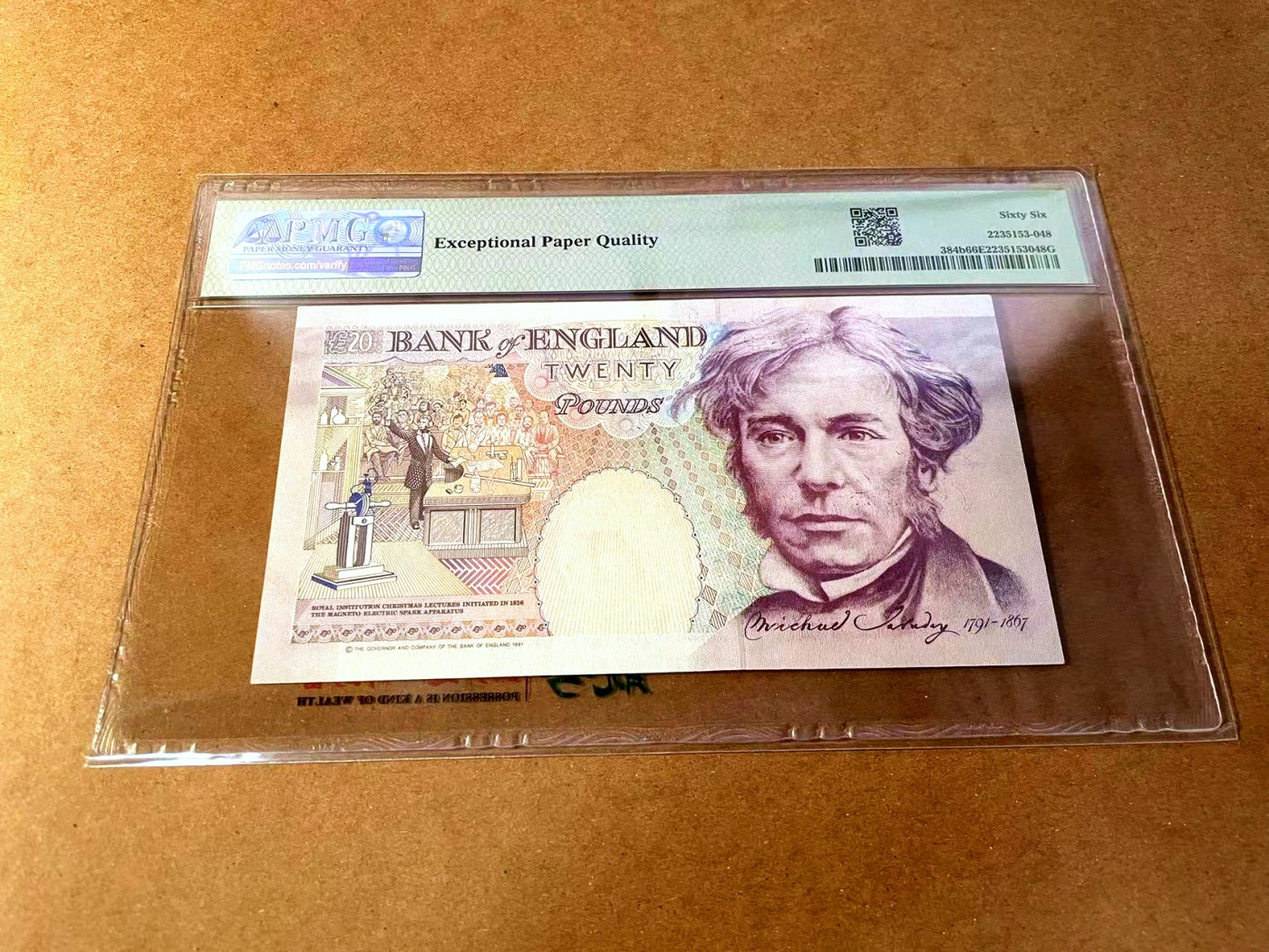 【Blue Auction】✨世界纸币精拍第448期【精】 【无47】英国 1991年20镑 皇冠版 PMG66EPQ 