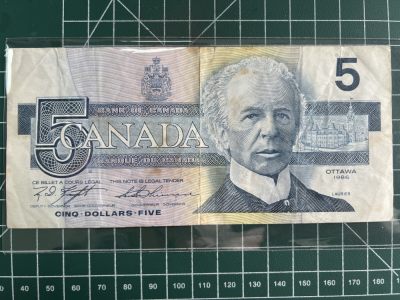 第576期 纸币专场 （无押金，捡漏，全场50包邮，偏远地区除外，接收代拍业务） - 加拿大5元 鸟版
