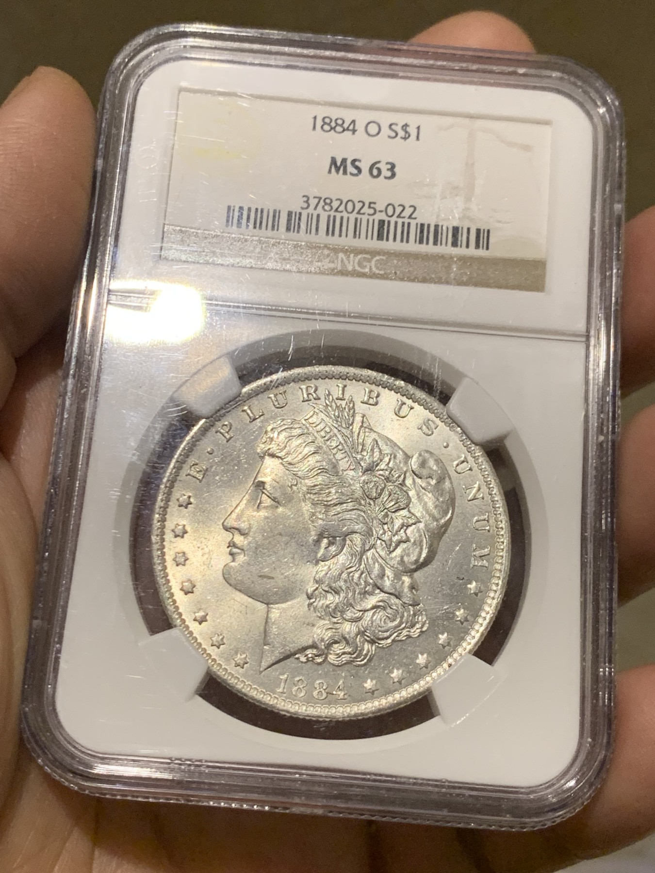 《竞宝斋》第249场-周日，周一 ，周二3场连拍 (全场包邮) NGC MS63 美国1884-0版1美元大银币 热门品种