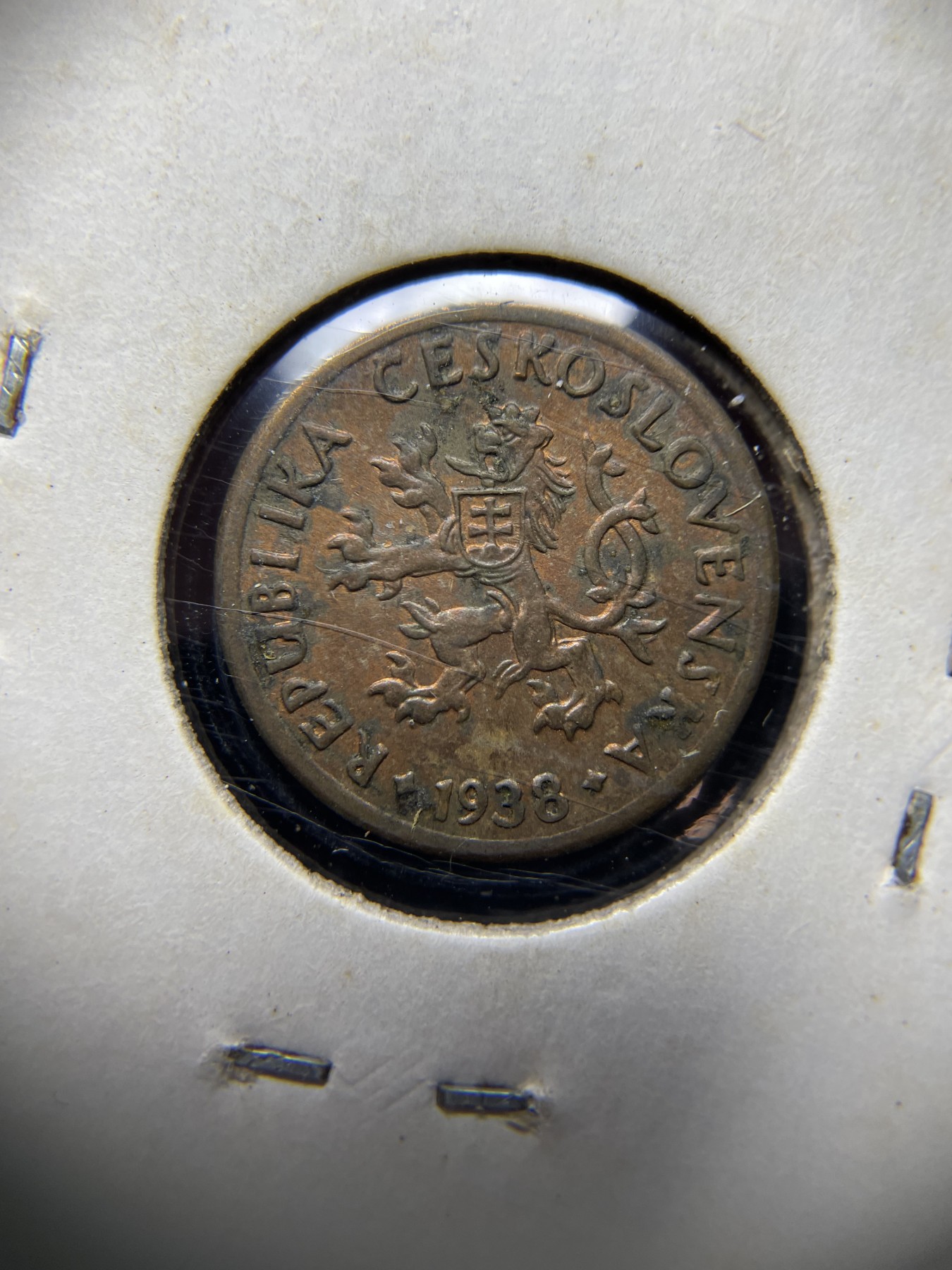 2024年集古藏今外币拍卖第二期-第7场-捷克斯洛伐克和波兰专场（总第17拍） 1938年捷克斯洛伐克5赫勒