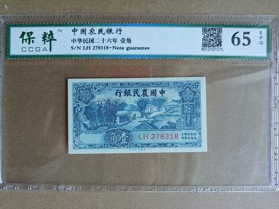 钱币，古钱币，古董杂项 民国农民银行壹角