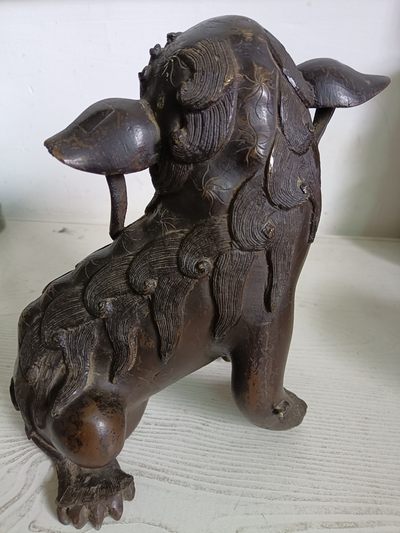 钱币，古钱币，古董杂项 明代8斤8两铜狮子