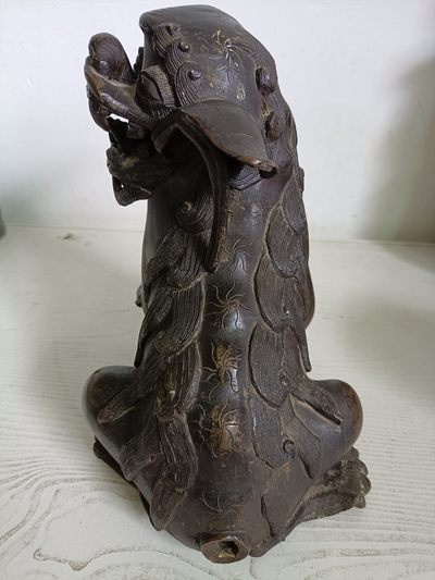 钱币，古钱币，古董杂项 明代8斤8两铜狮子