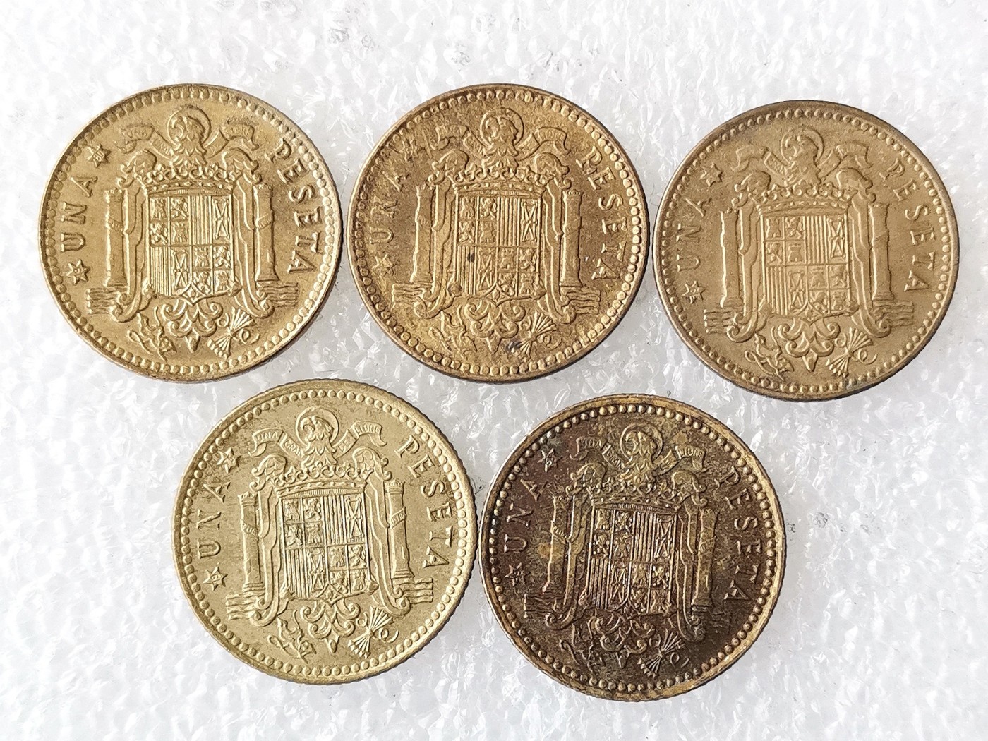 第一海外回流一元起拍收藏 散币专场 第72期 西班牙1比塞塔 5枚