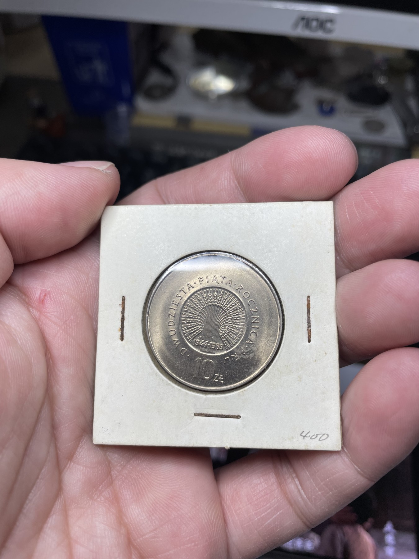 2024年集古藏今外币拍卖第二期-第7场-捷克斯洛伐克和波兰专场（总第17拍） 带光1969年波兰10兹罗提-波兰人民共和国15周年28mm