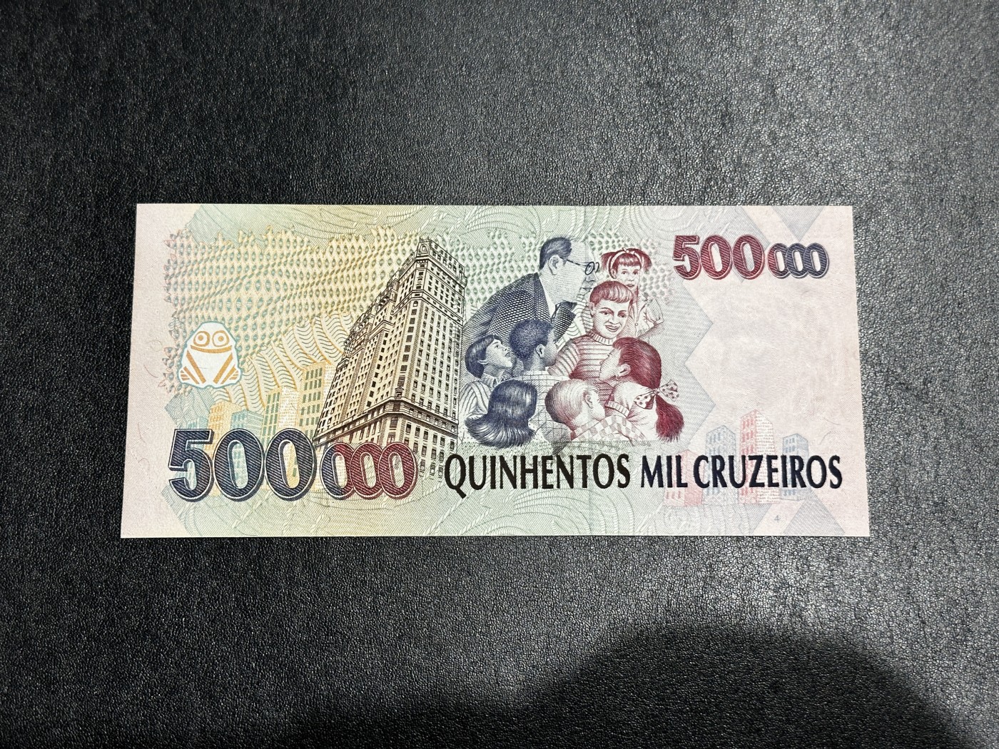 《外钞收藏家》第三百五十五期（连拍第二场） 巴西50万克鲁塞罗 加盖 全新UNC