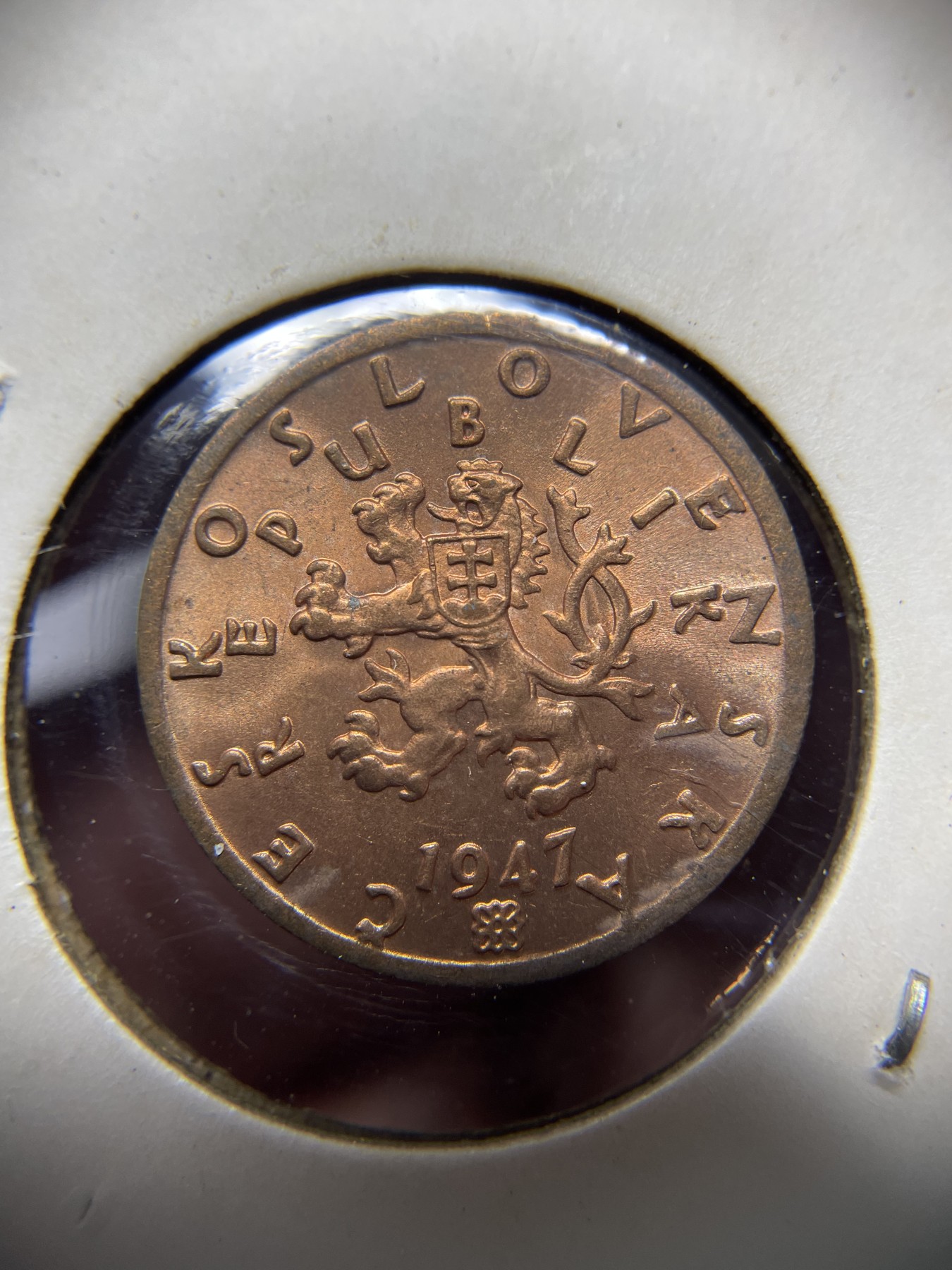 2024年集古藏今外币拍卖第二期-第7场-捷克斯洛伐克和波兰专场（总第17拍） 原光1947年捷克斯洛伐克50赫勒