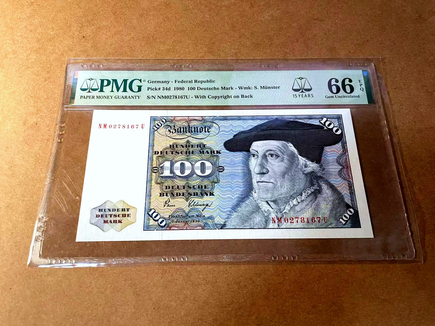 【Blue Auction】✨世界纸币精拍第448期【精】 德国 1980年100马克 明斯特 PMG66EPQ 