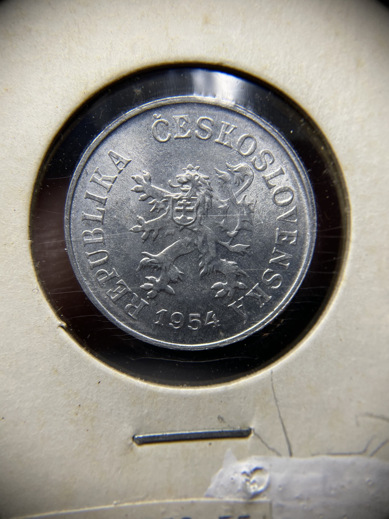 2024年集古藏今外币拍卖第二期-第7场-捷克斯洛伐克和波兰专场（总第17拍） 原光1954年捷克斯洛伐克5赫勒