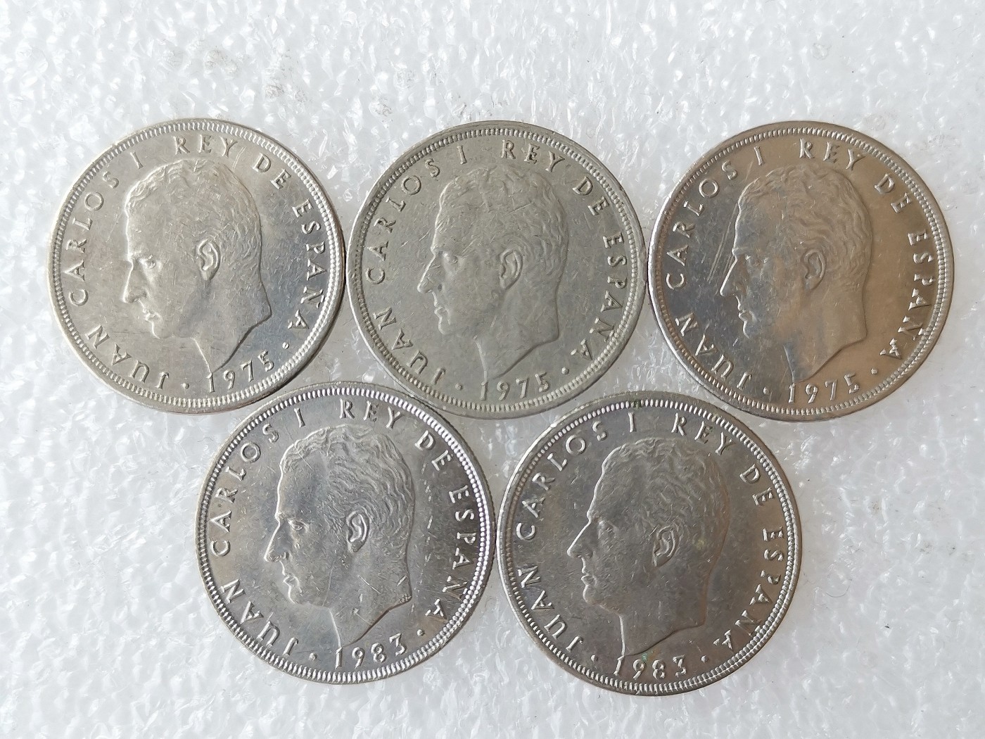 第一海外回流一元起拍收藏 散币专场 第72期 西班牙5比塞塔 5枚