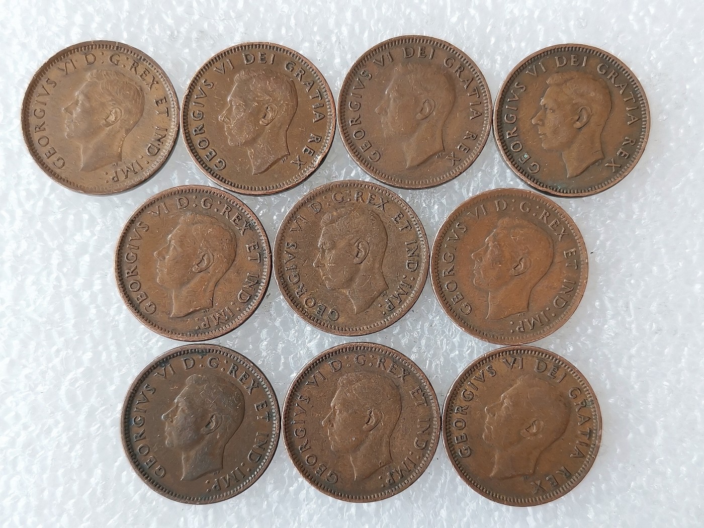 第一海外回流一元起拍收藏 散币专场 第72期 加拿大1分 乔六版 10枚