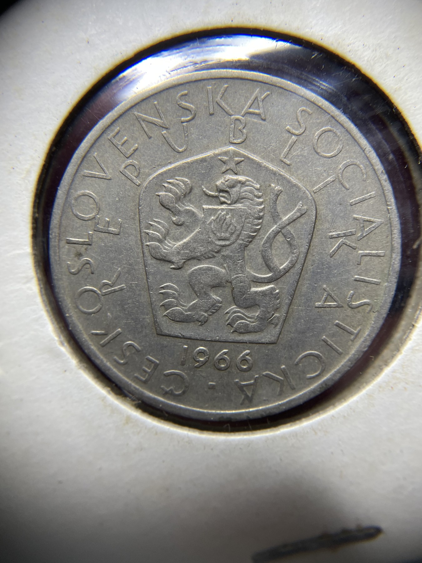 2024年集古藏今外币拍卖第二期-第7场-捷克斯洛伐克和波兰专场（总第17拍） 1966年捷克斯洛伐克5克朗