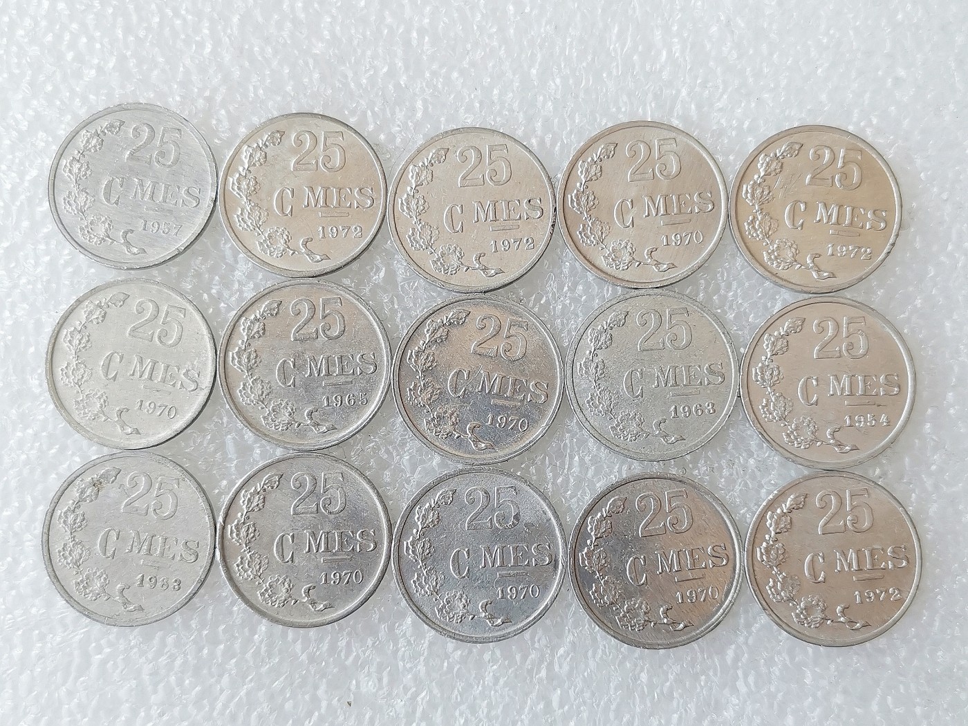 第一海外回流一元起拍收藏 散币专场 第72期 卢森堡25分铝币 15枚